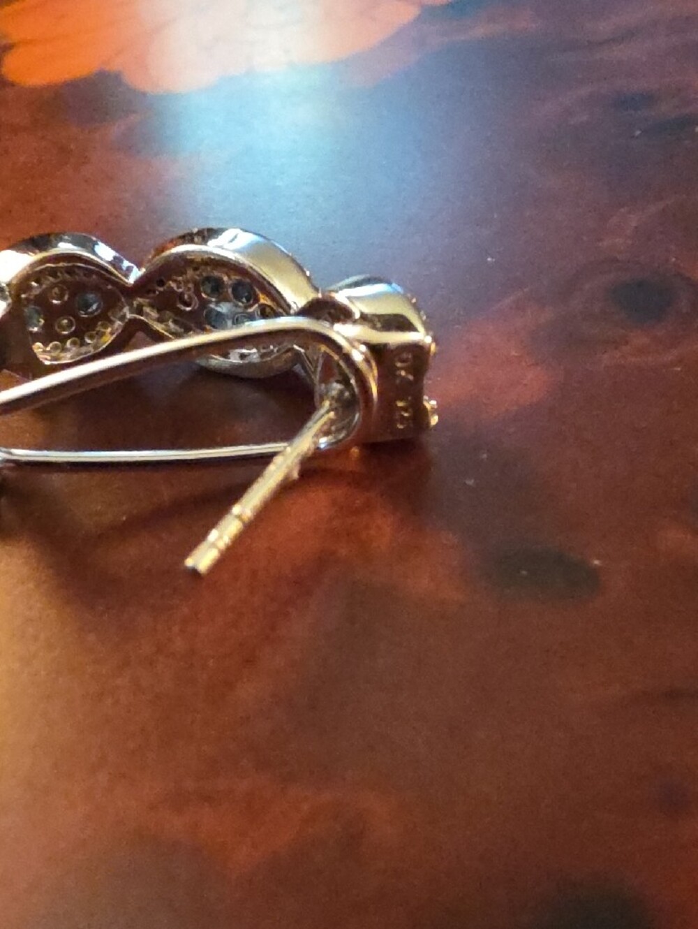 JTV Blue Velvet Diamonds Rhodium Over Silver Earrings - Picture 4 of 6